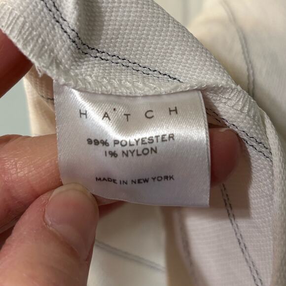 Hatch The Jenna Striped Maternity Dress White Pinstripe Button Front 2 6-8 M - Picture 8 of 8